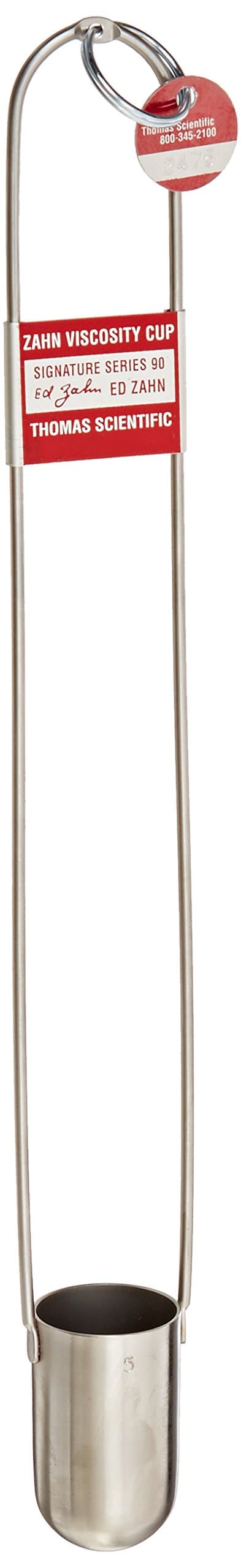 Gardco2105 Signature-Series Stainless Steel S90/Zahn Calibrated Viscosity Cup, Size 5