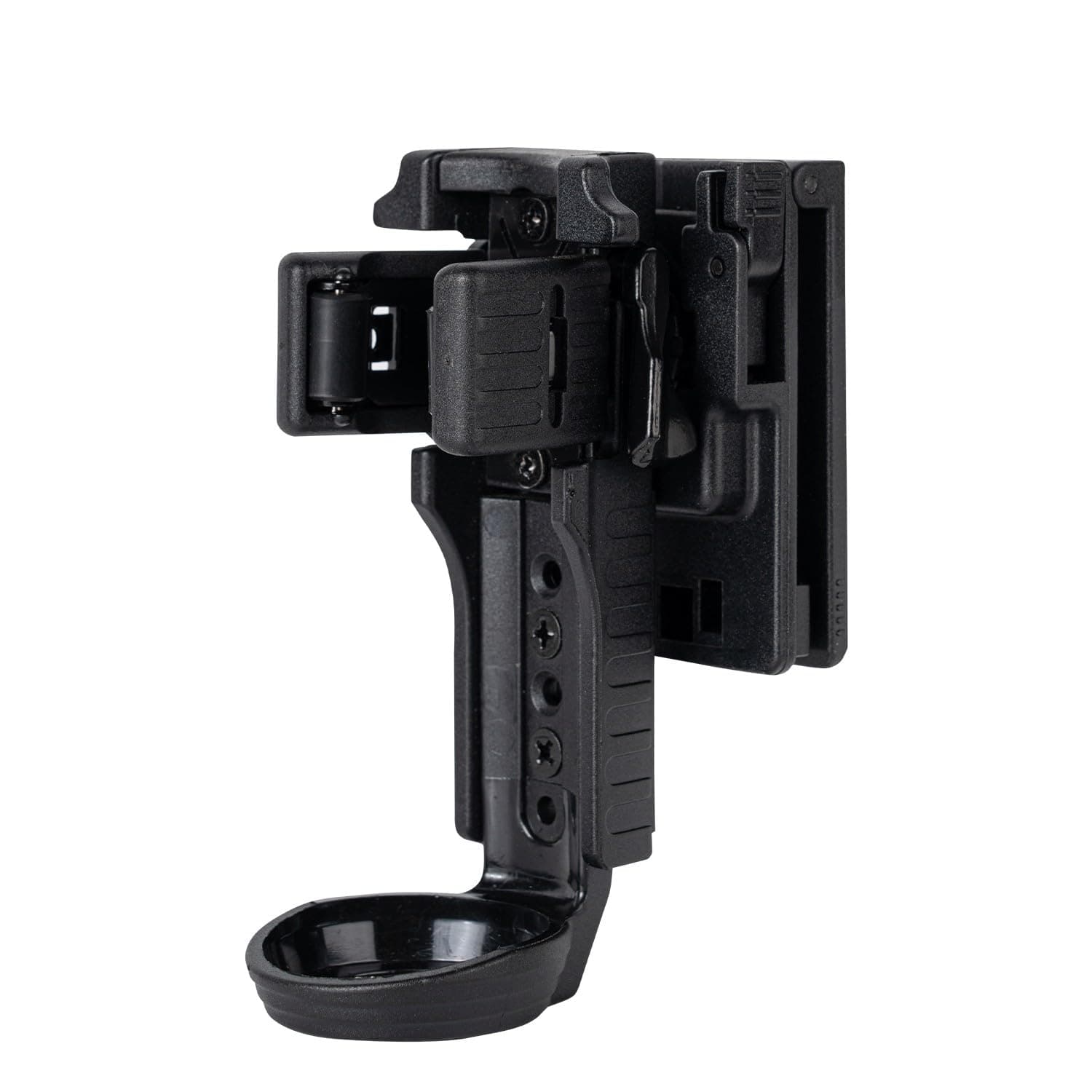 TACNEX Quick Release OC/Mace Spray Holder w/Duty Belt/MOLLE Vest Rotatable Clip MK4 Canister Holster Pepper Spray Can Case Tactical Flashlight Pouch fit 1.5" Diameter for Police Leo Security Military