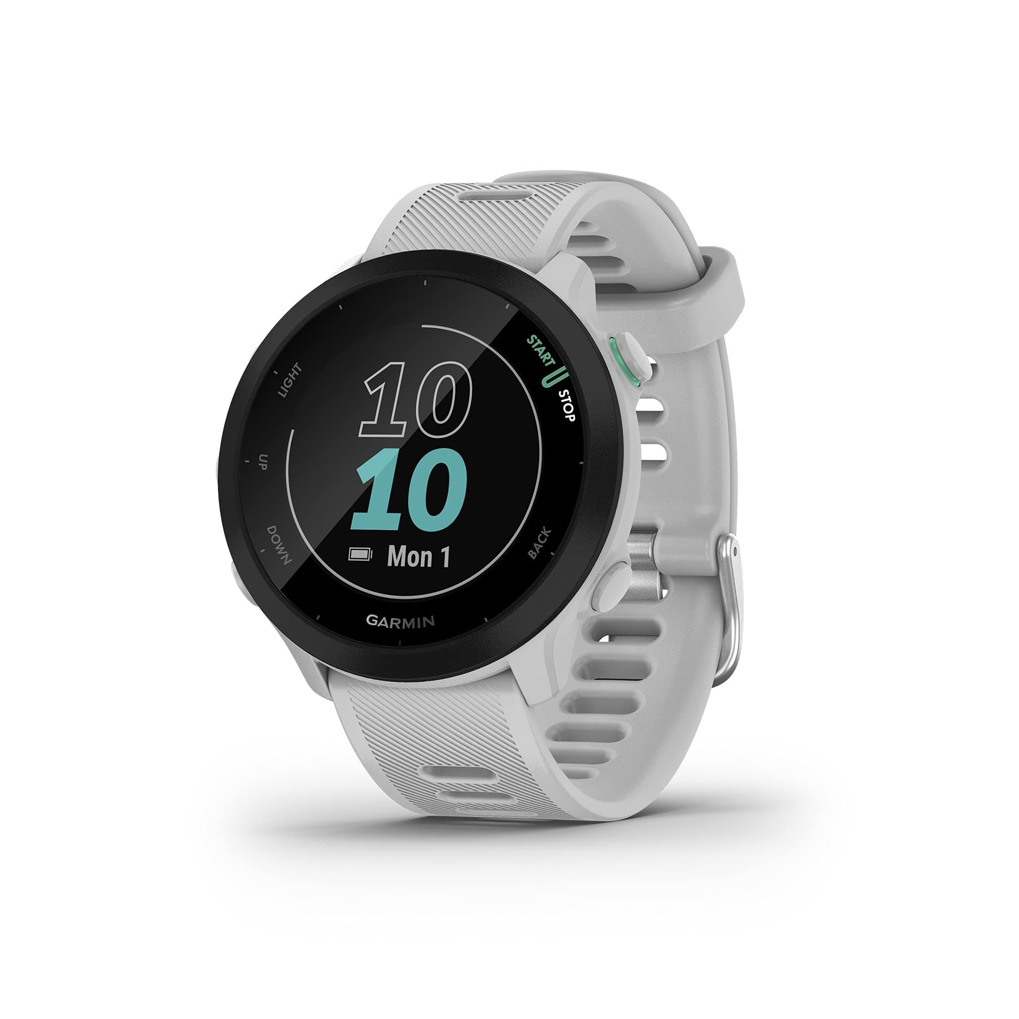 Garmin [Renewed Forerunner 55 GPS 42mm Running Smartwatch, Easy to use, Lightweight, Training Guidance, Safety & Tracking Features, White (Renewed)