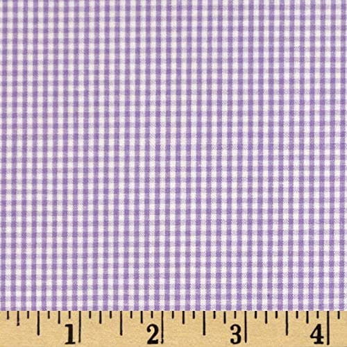 Richland Textiles Wide Width 1/16 in.Gingham Check Purple Fabric By The Yard