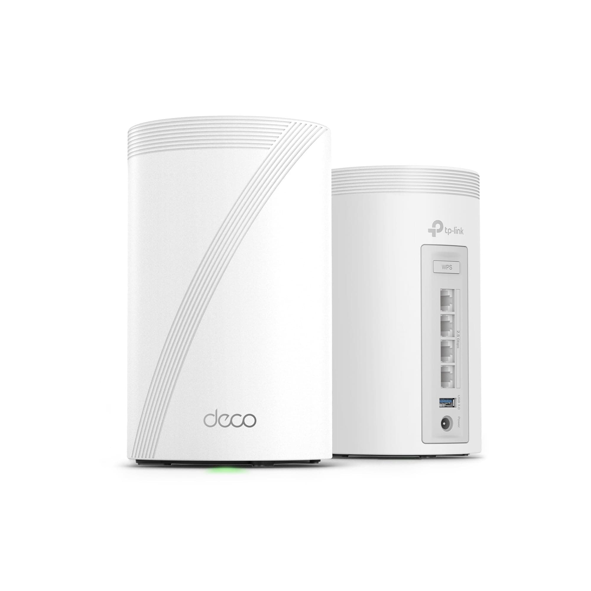 Tri-Band WiFi 7 BE10000 Whole Home Mesh System (Deco BE63) | 6-Stream 10 Gbps | 4 × 2.5G Ports Wired Backhaul, 4× Smart Internal Antennas | VPN, AI-Roaming, MU-MIMO, HomeShield (2-Pack)