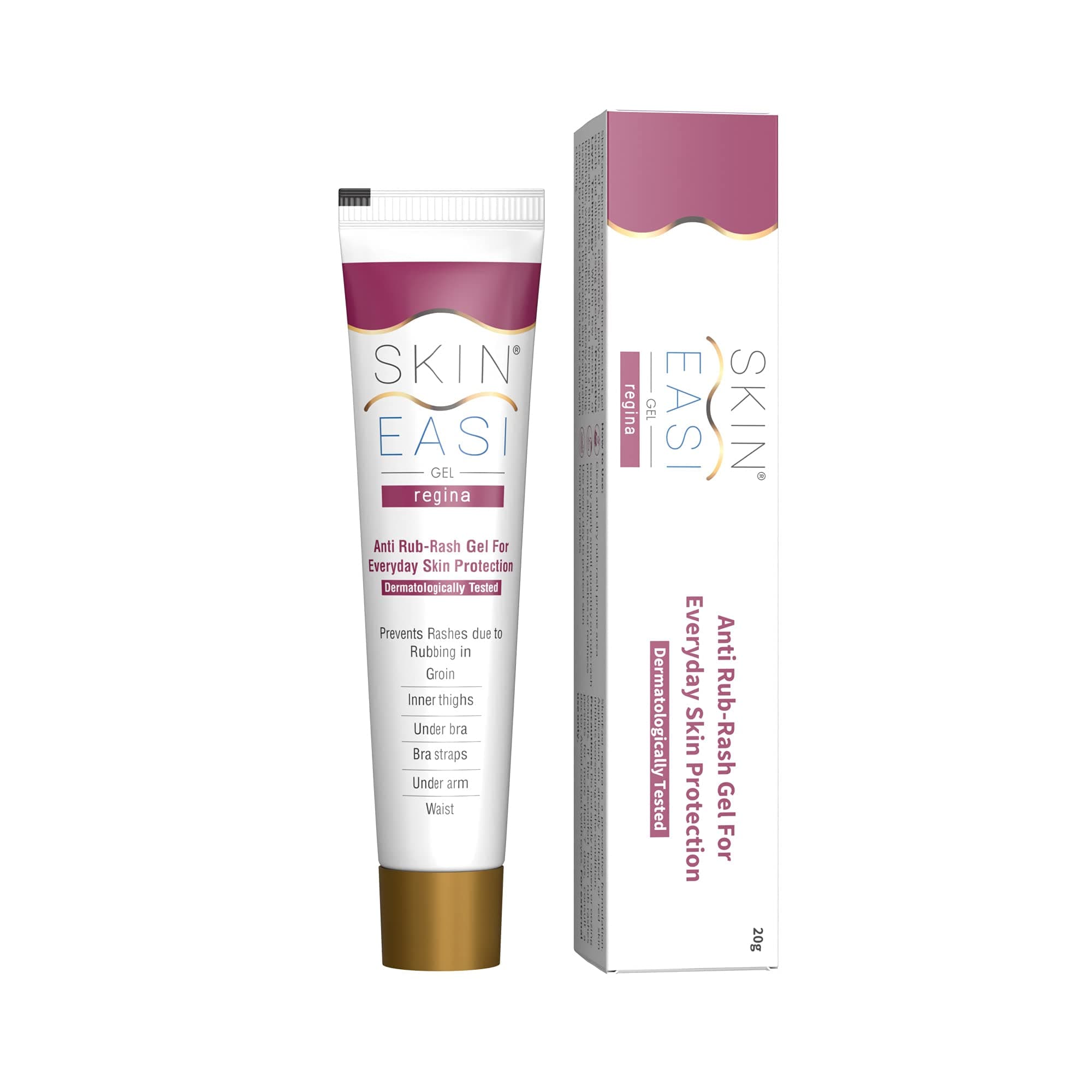 SkinEasi Regina Gel. Prevents Skin rash due to Bra strap rash, Pads rash and other rub rashes. - 20gm