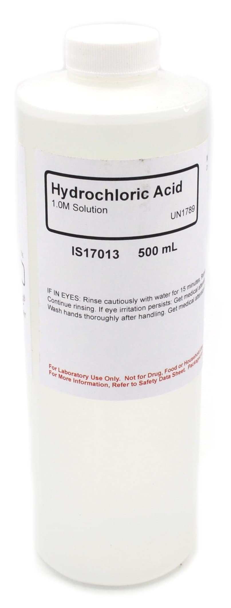 Hydrochloric Acid Solution, 1.0M, 500mL - The Curated Chemical Collection