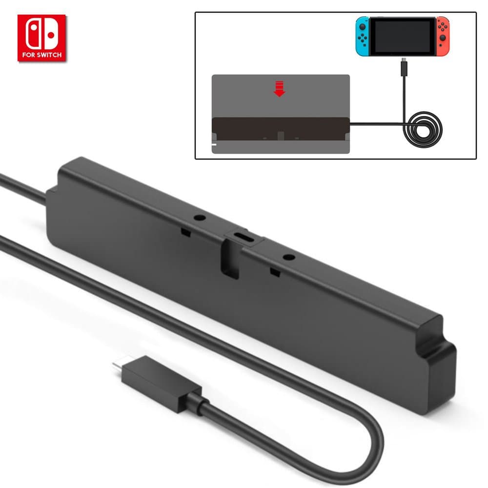 Easy Plug Dock and Charger Extender Cable for Nintendo Switch, USB 3.1 Type-C Cord, 10 Gbps Data Transfer Rate - 2.0 ft