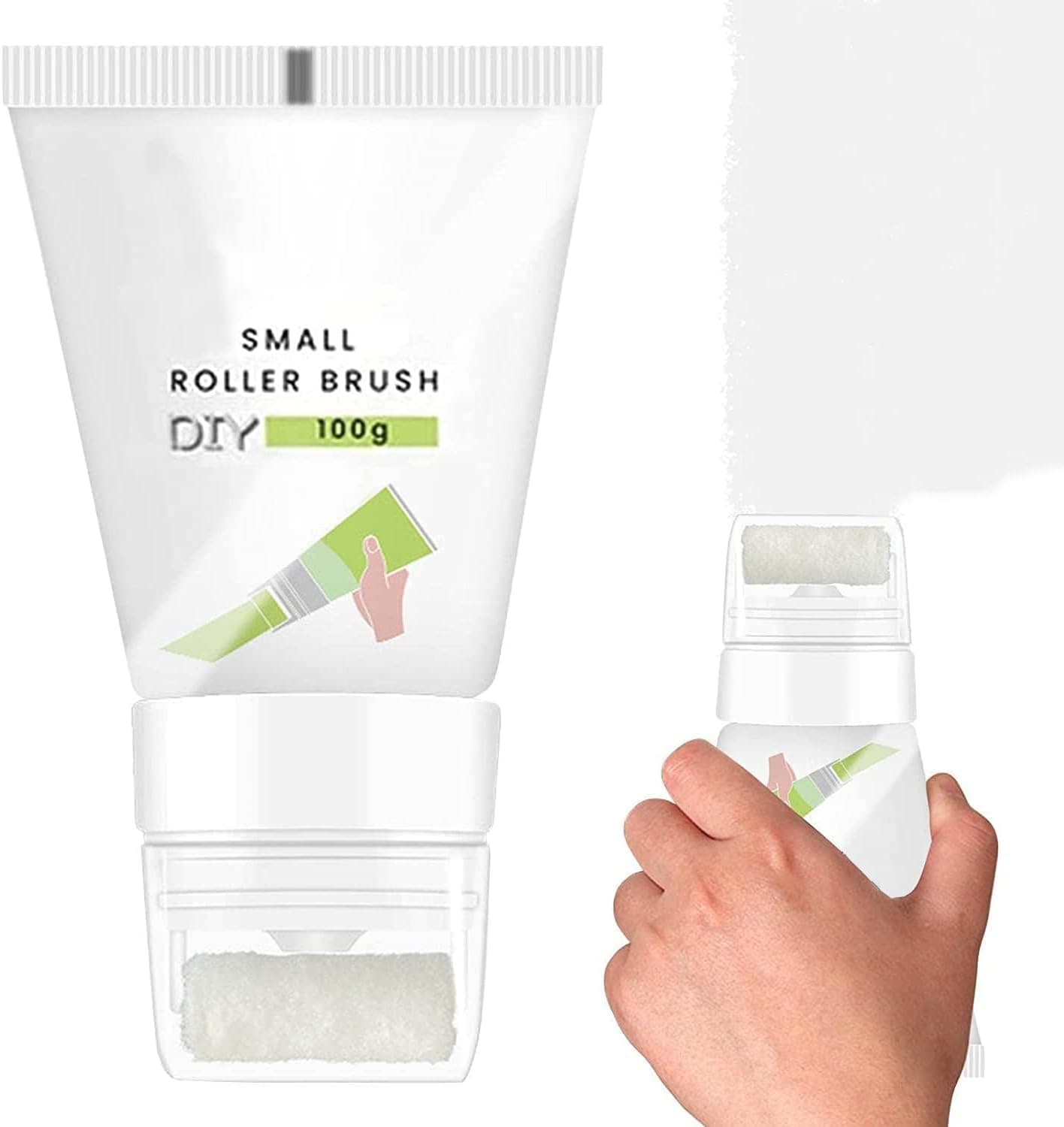 SAMMOO Rolling Brush Wall Latex Paint, Wall Repair Paint, Fast Dry Odorless Paints Cover Wall Advertisements Dirty Shoe Prints Graffiti, Wall Renovation Repair Wall Paint, White