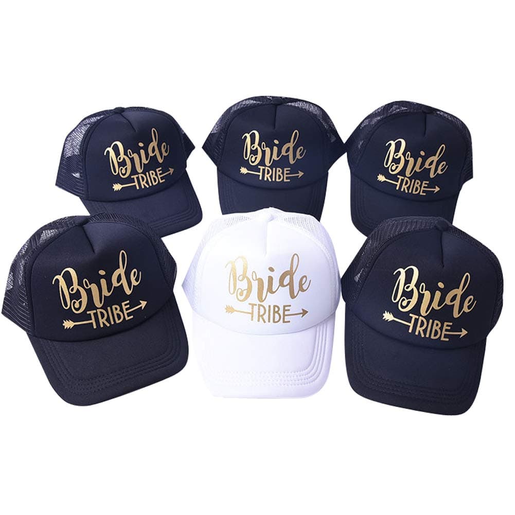 Bride Hats Wedding Bridesmaid Team Bride Love Wide Brim Summer Beach Sun Hat Foldable Bachelorette Party Cap Floppy Hat (BT)