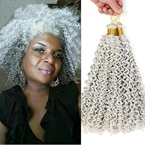 3Packs Freetress Water Wave With Crochet Braids Bulk Braiding Hair BARBADIAN BRAID (Light Gray)