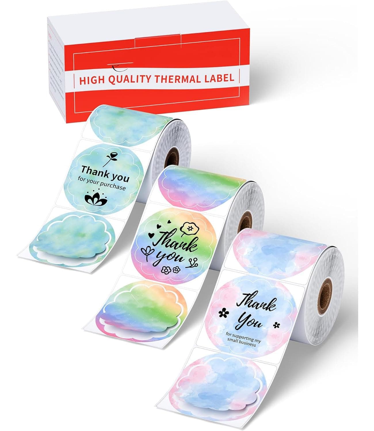 M110 Thermal Labels Round - 1.96"(50MM) Original M100 Print Master Label Refill Compatible with Phomemo M100 M110 M220 M221 M160 M250 N20 Labels Maker, Gradient Sticker for DIY, Logo, Barcode,3 Rolls