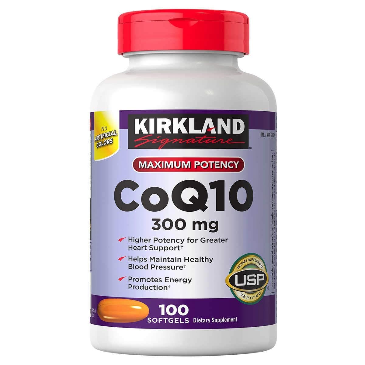 Kirkland Signature Q10 Coenzyme Supplement (300mg,100 Softgels)