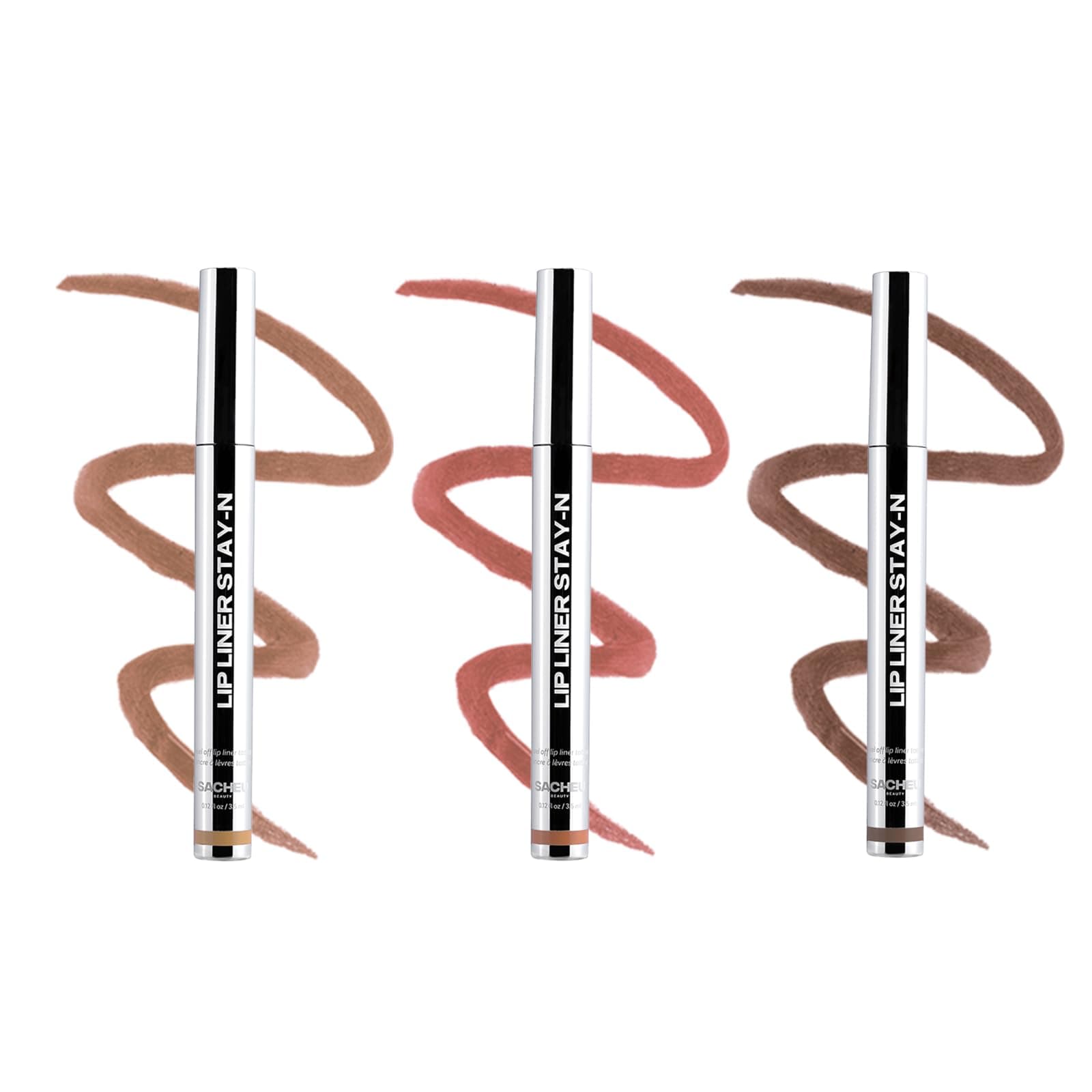 Sacheu Stay-N Peel-Off Lip Liner Tattoo, Long-Lasting Lip Stain Infused with Hyaluronic Acid and Vitamin E, for All Skin Types, Core Bundle