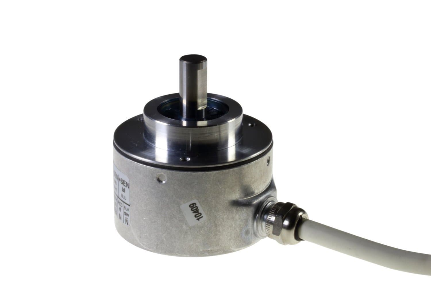 Hengstler 0522137 RI58-O/5000EK.42IB Incremental Encoder, 10 mm Solid Shaft, 5000 Pulses, Grey