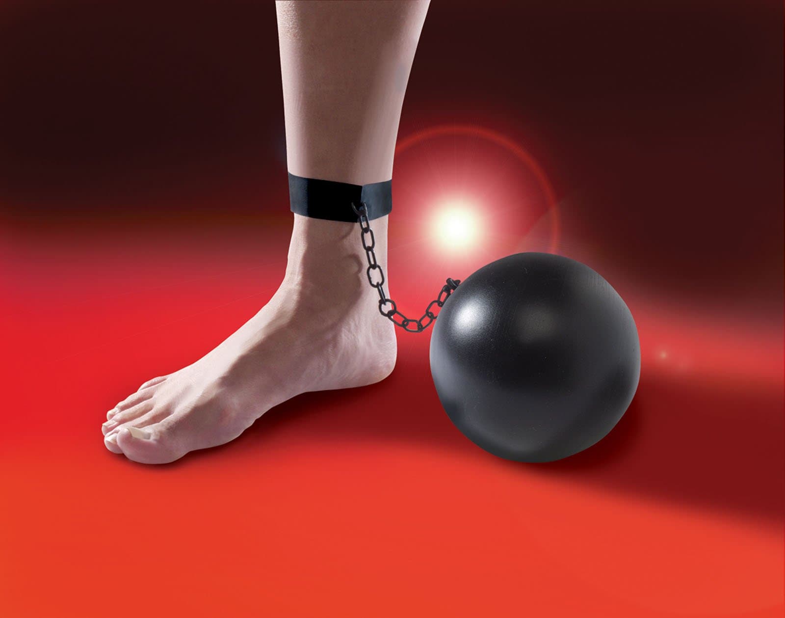 Loftus International Star Power Pirate Prisoner Ball and Chain Costume Accessory, Black, 10" Novelty Item