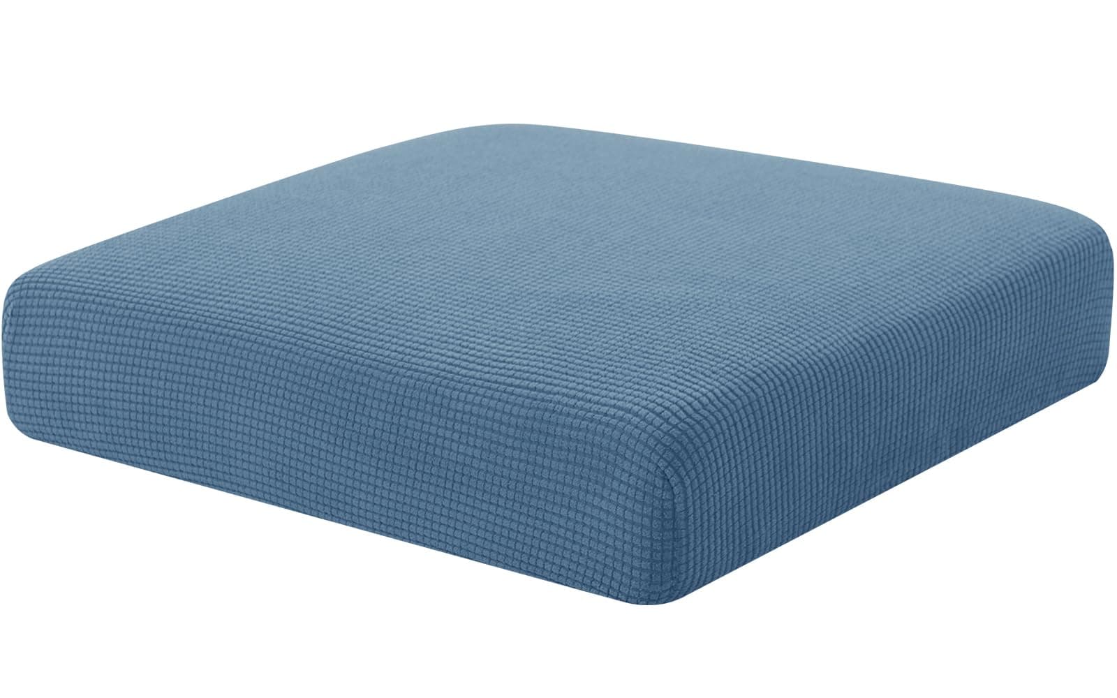 Hokway Stretch Couch Cushion Slipcovers Reversible Cushion Protector Slipcovers Sofa Cushion Protector Covers(Denim Blue, Small)