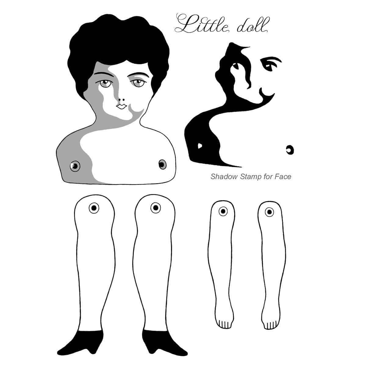 Clear Stamp 4"X6" Sheet-Lottie - A Paper Doll