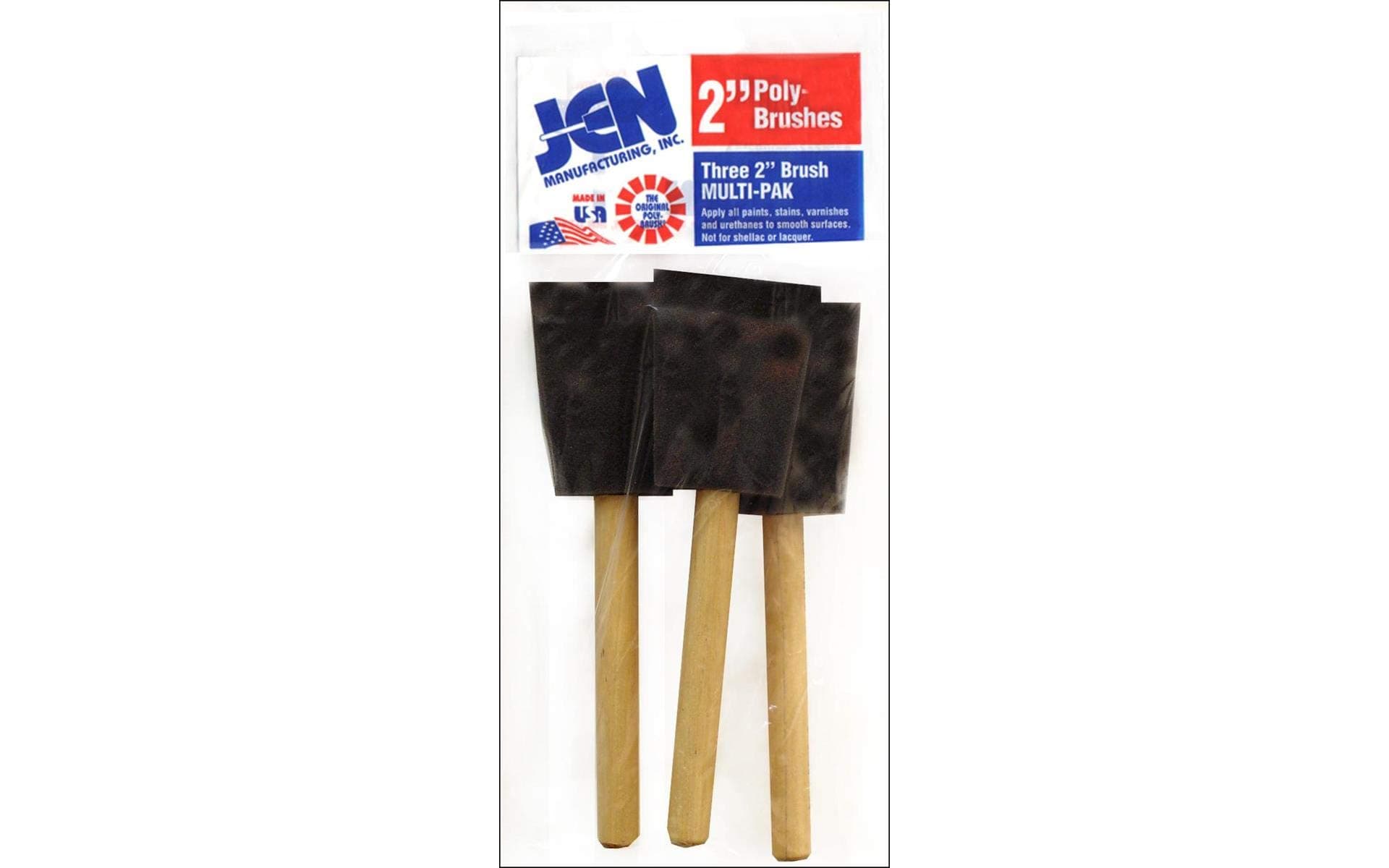 Poly-Sponge Brush Set 3-Pack: 2" Wide