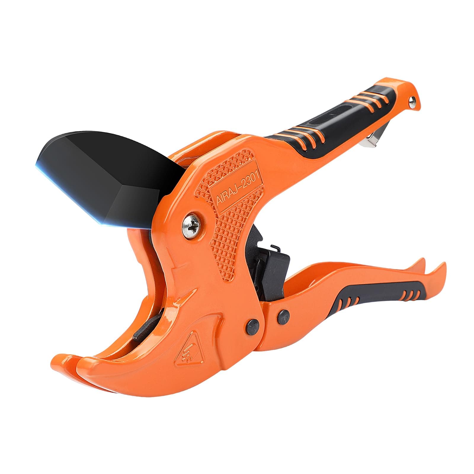 AIRAJ PVC Pipe Cutter 1-5/8ft (42mm) for Cutting PEX, PVC, PPR Plastic Pipes, Ratcheting PVC Pipe Cutter, SK5 Steel Blade & Ergonomic Handle, Plastic PVC Cutter, Ideal for Home Work and Plumbers