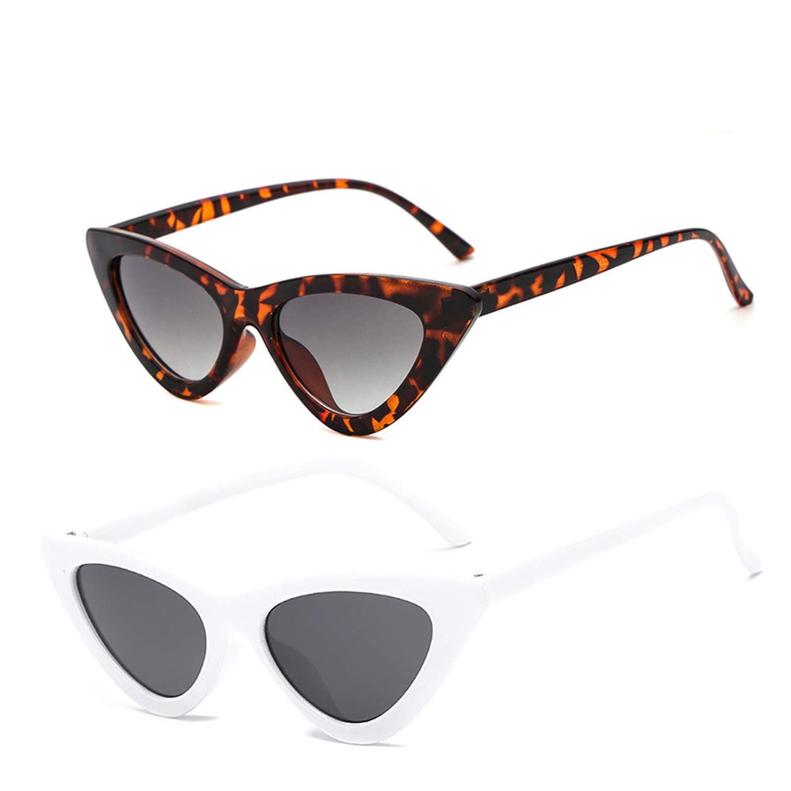 YOSHYARetro Vintage Narrow Cat Eye Sunglasses for Women Clout Goggles Plastic Frame