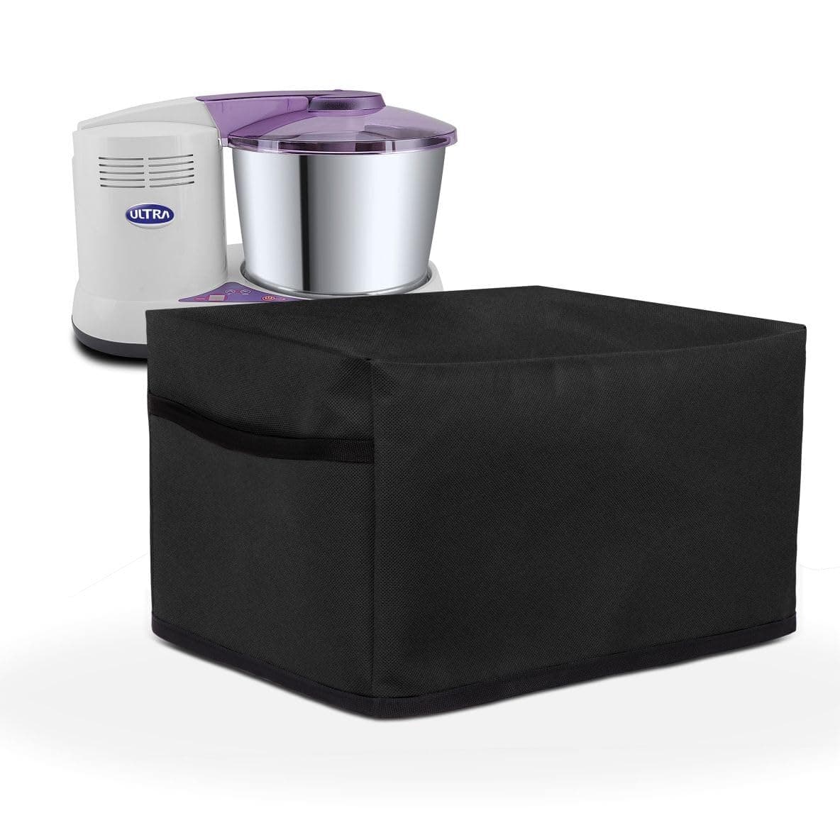 Dust Proof Water Resistant Kitchen Wet Grinder Cover for 2 Litre Table Top Ultra Perfect S | Ultra Perfect Plus - Black