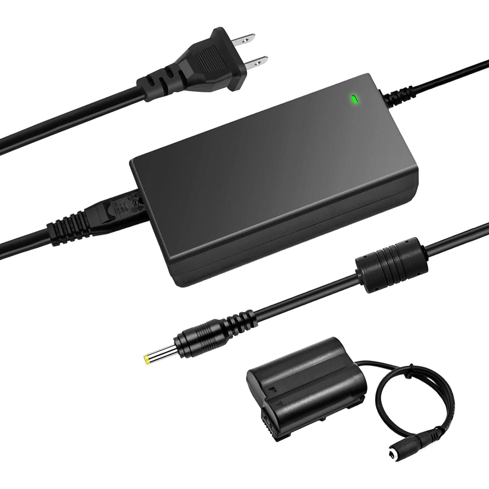 TKDY Dummy Battery and AC Adapter Kit for Nikon EN-EL15/15a/15b/15c - EP-5B DC Coupler & EH-5 Power Supply for Nikon Coolpix Z5 Z6 Z7 Z8 Z6III D850 D7500 D500 Cameras.