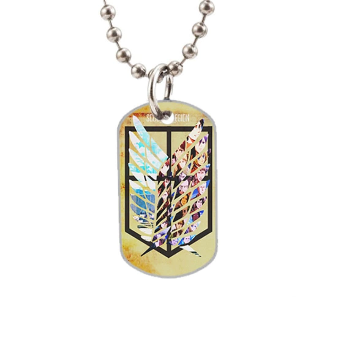Shingeki No Kyojin Scouting Legio Custom Oval Dog Tag Pet Tag (Size:1.2X2X0.1 inches), Aluminum Dog Tag Pendant Necklace beads chain Charm Unique Gift