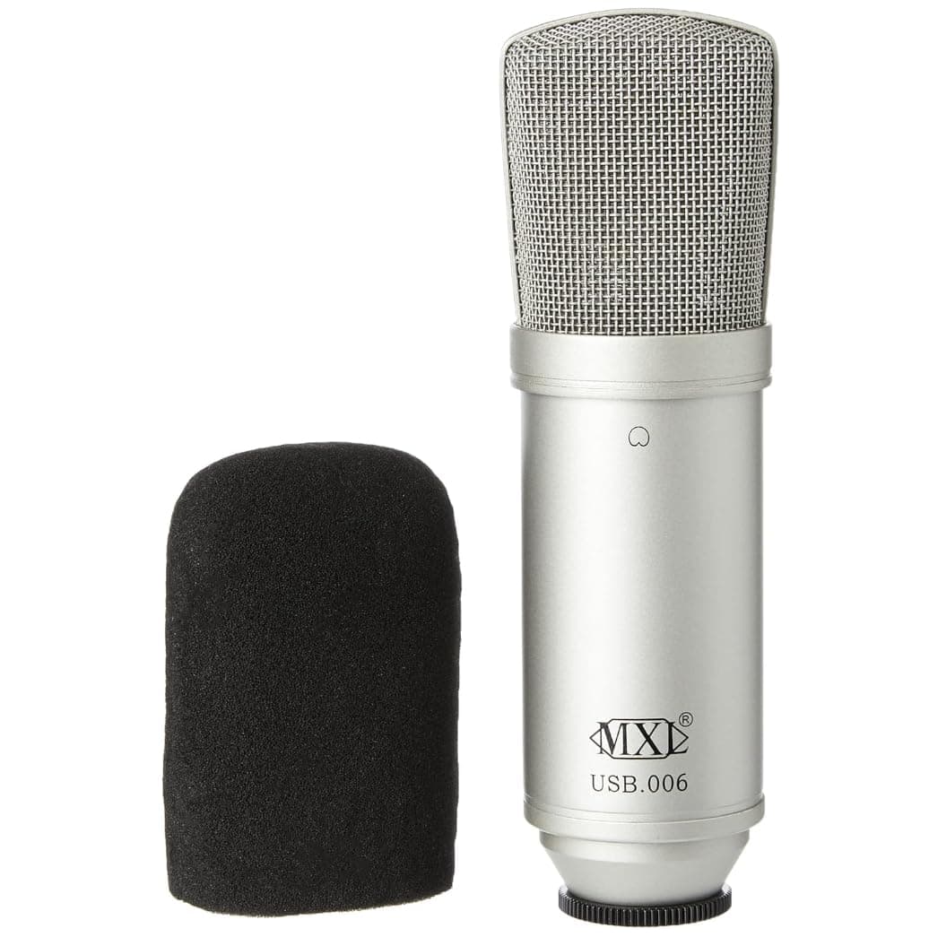 MXL 006 USB Cardioid Condenser Microphone, Grey