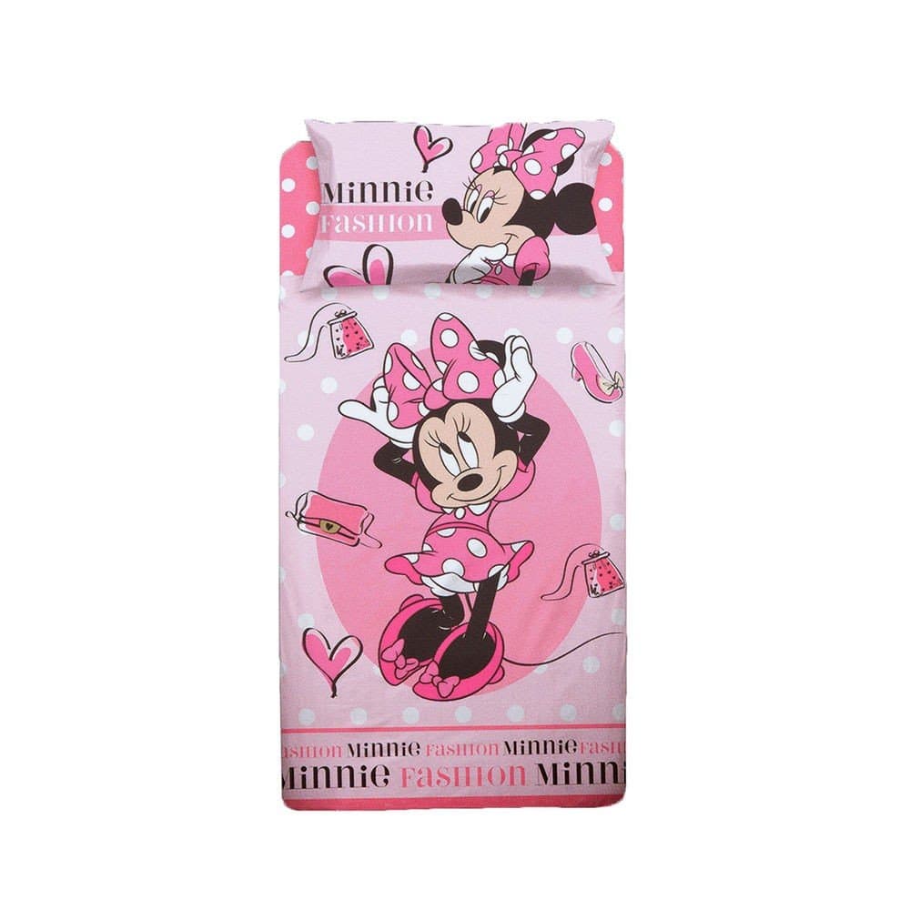 Complete Bed Sheet Set Disney Minnie Mouse Single A 1 Bed Plan + Sheet + 1 Pillowcase