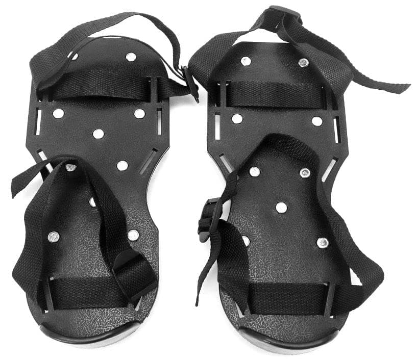 Zimpty Gunite Spiked Shoes, with 2" Short Spikes One Size Fits All Lawn Aerator Shoes Perfect For Epoxy Floor, Overlays, Cover Installation, Black Color (Pair)