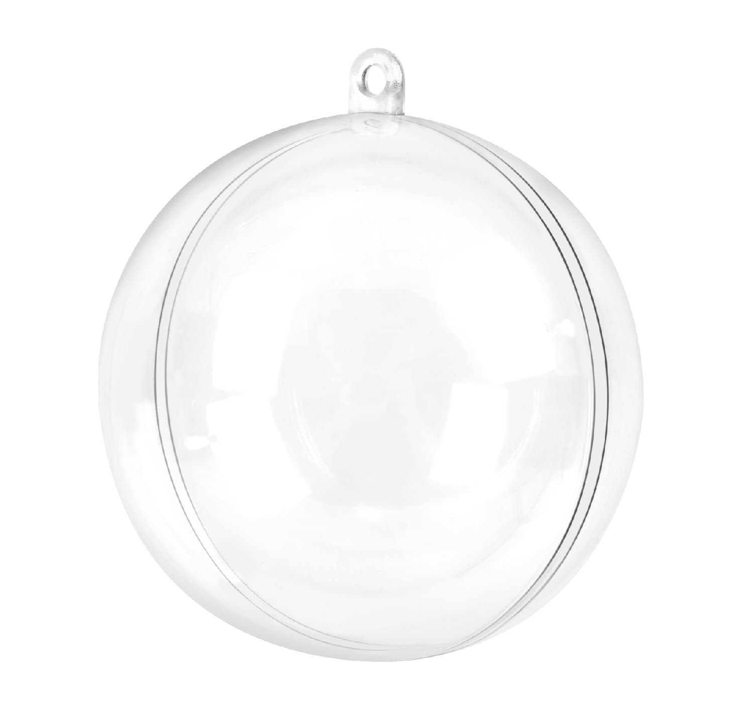 Naice Fillable Ball Ornament DIY Clear Plastic Ball 80mm - Pack of 12