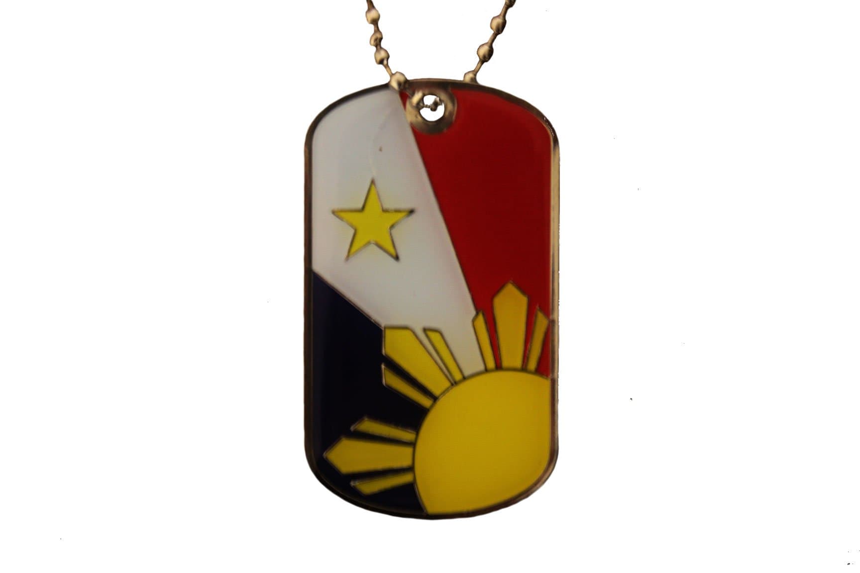 Philippines Country Flag Dog Tag Metal Necklace with 14 Inch Chain ... New