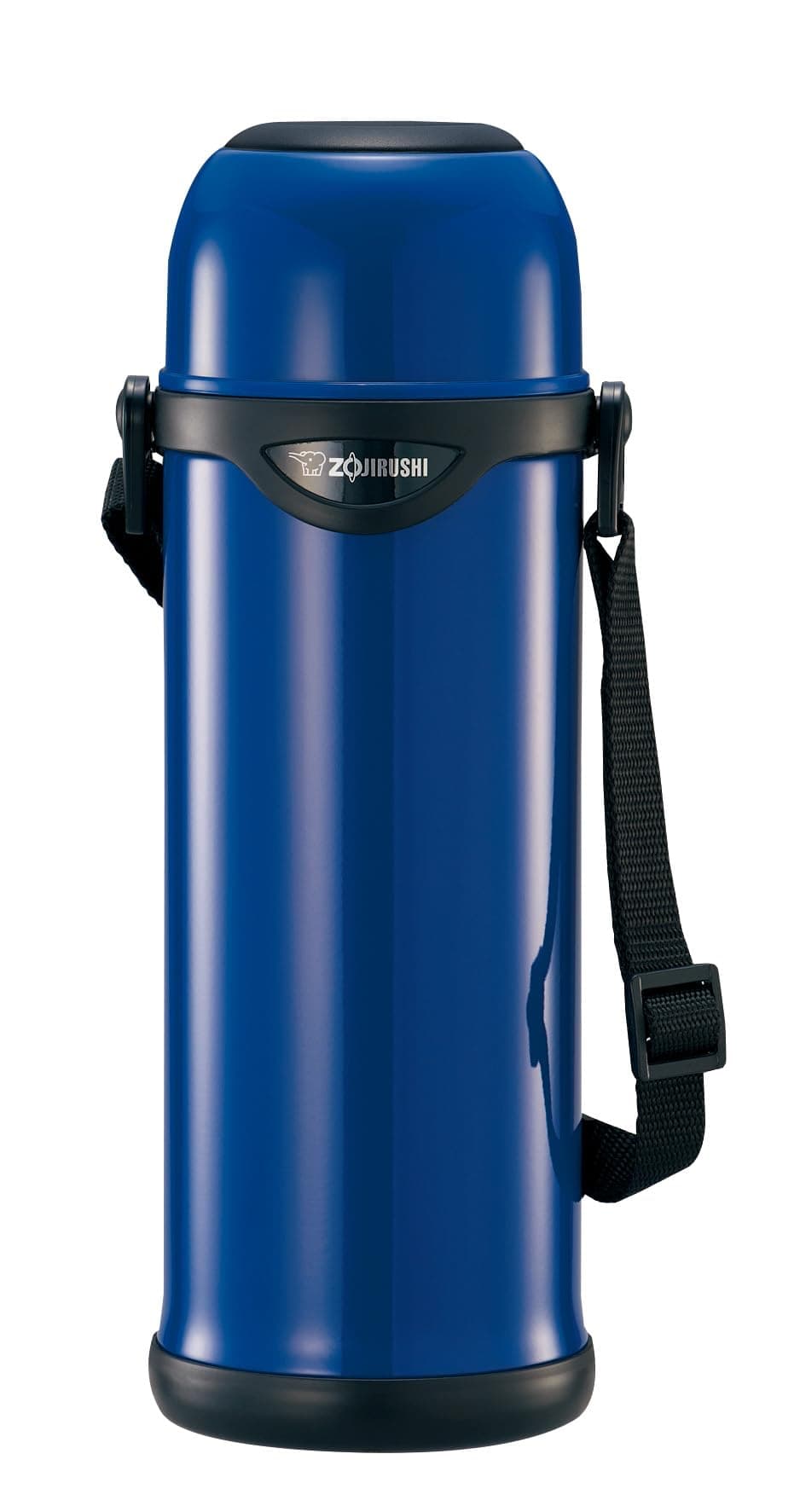 ZOJIRUSHI Thermos Bottle 1.0L Large Capacity with Hanging String Cup Type Wide Mouth Approx. 5cm Stainless Steel Bottle Thermal Insulated Blue SJ-TG10-AA