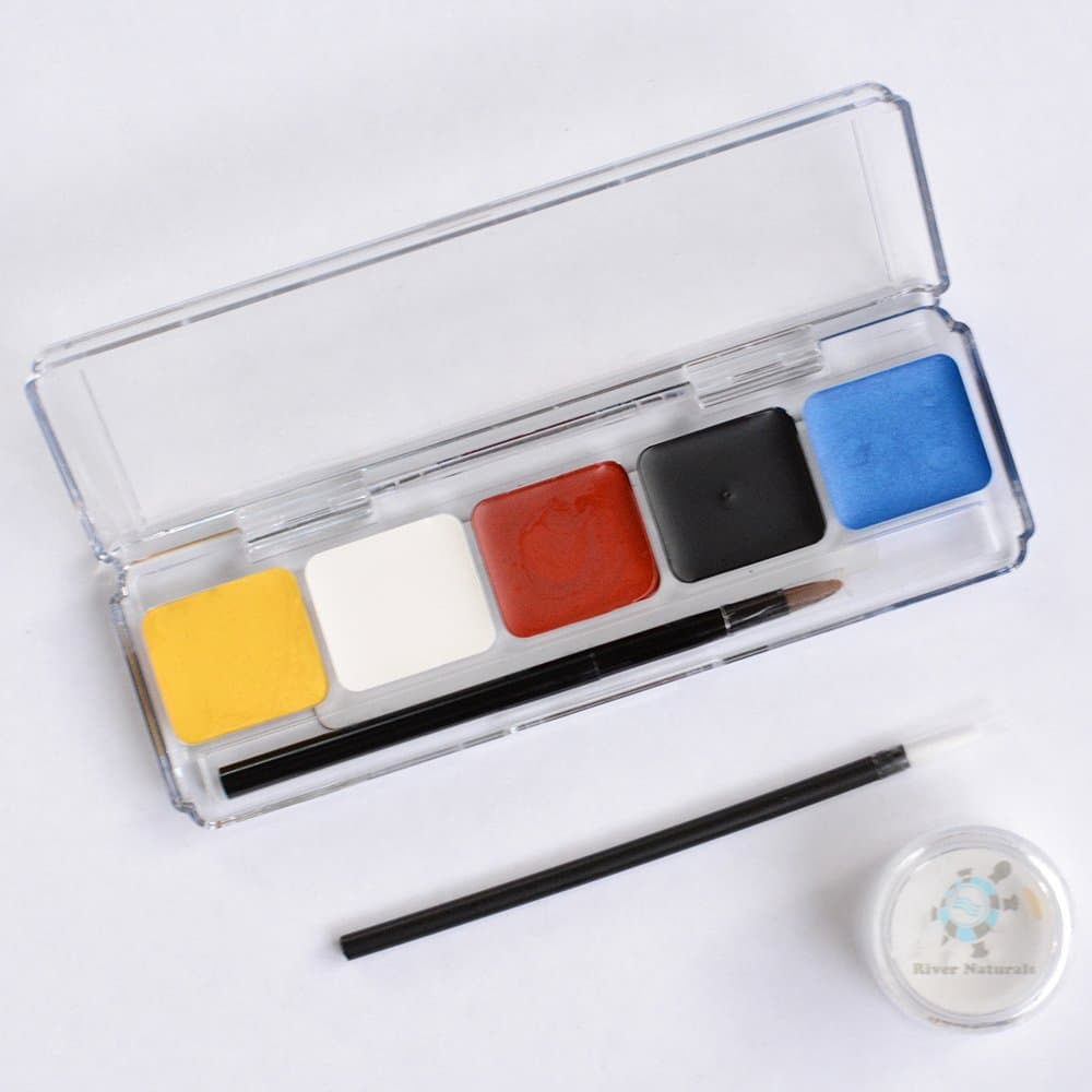 Premium All Natural Face & Body Paint, Dye-Free, USDA Certified Organic Ingredients, Non-Toxic for Adults/Kids. Palettes for Halloween, Birthdays & All Occasions. No Fragrances. Made in USA.(Classic)