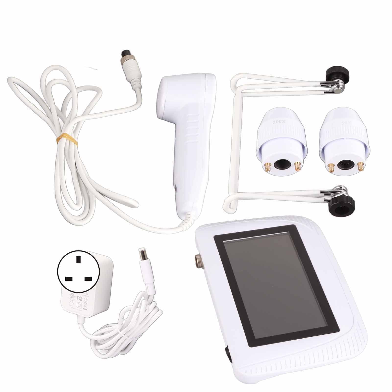 Skin Diagnosis Hair Analyzer, Portable Profeesional Facial Skin Scanner 5 in Creen Rechargeable Digital Microscope for Skin Problems, Follicle Testing and Skin Analysis