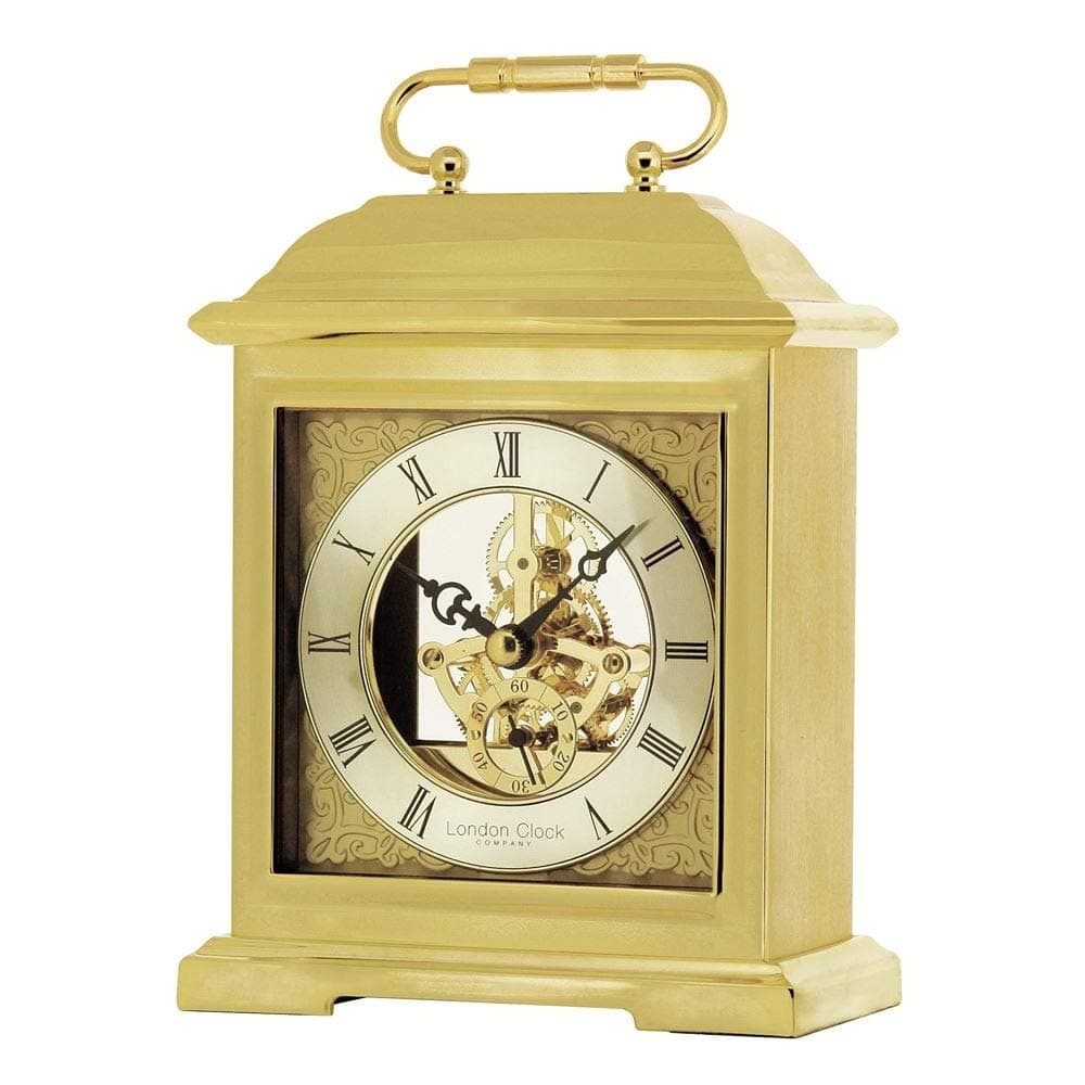London Clock Co Gold Finish Skeleton Carriage Clock