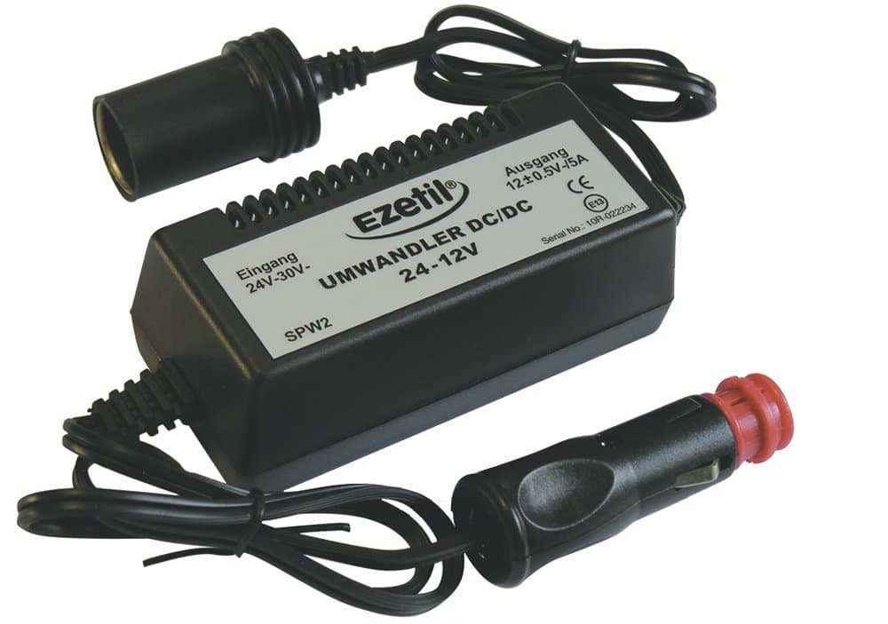 EZetil 24/12 V Adapter - 18.3 X 4.5 X 22.5 cm, Black