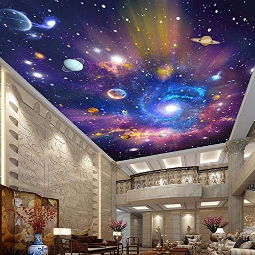Wallpaper Experten Custom 3D Photo Wallpaper Star Universe Galaxy Room Suspended Ceiling Wall Painting Living Room Bedroom Wallpaper Home Decor 300cmX210cm(118.1 by 82.7 in)