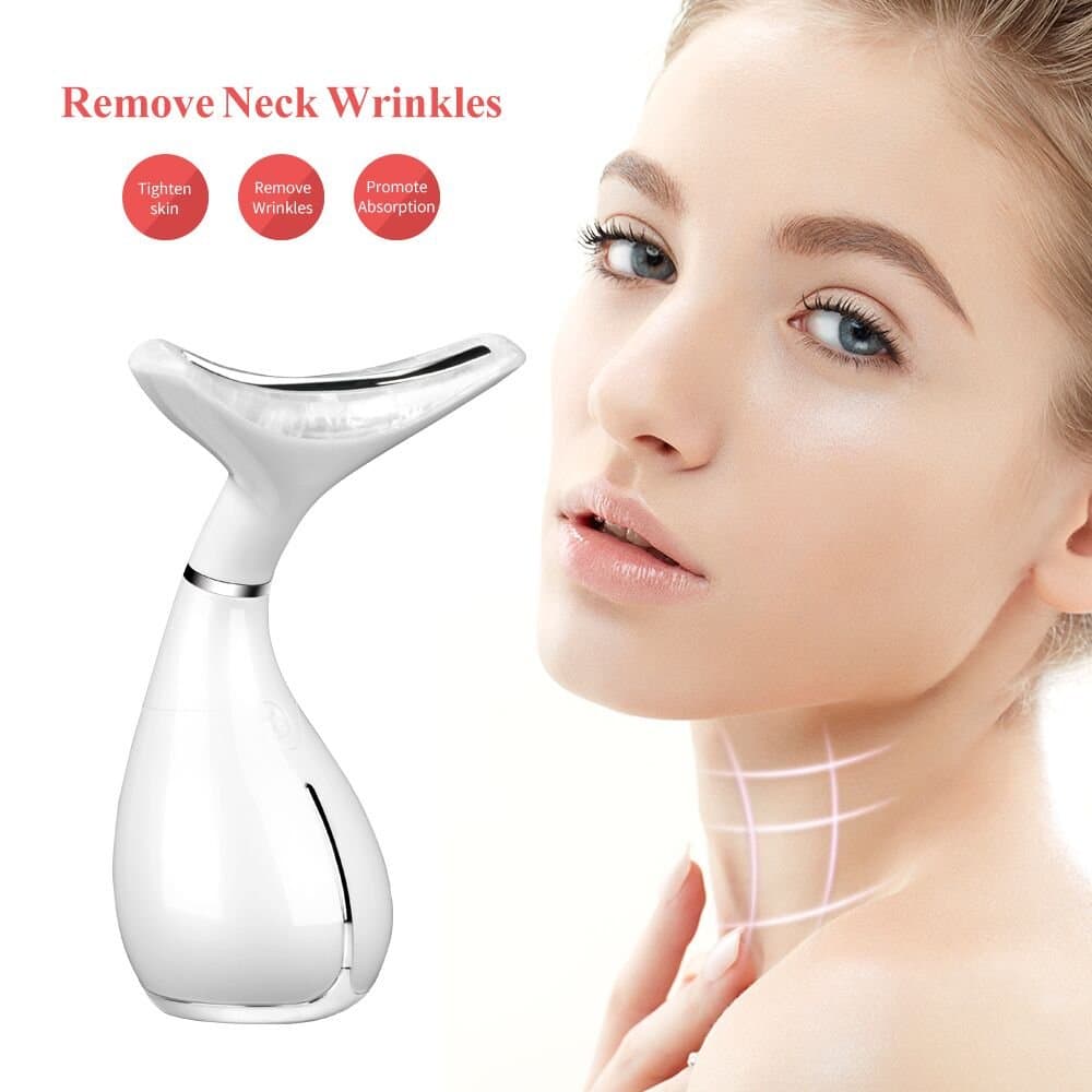 Beauty Device Neck&Face Wrinkle Removal With Blue Green Red LED Light and Heat Massage Therapy Anti Aging Skin Care Product