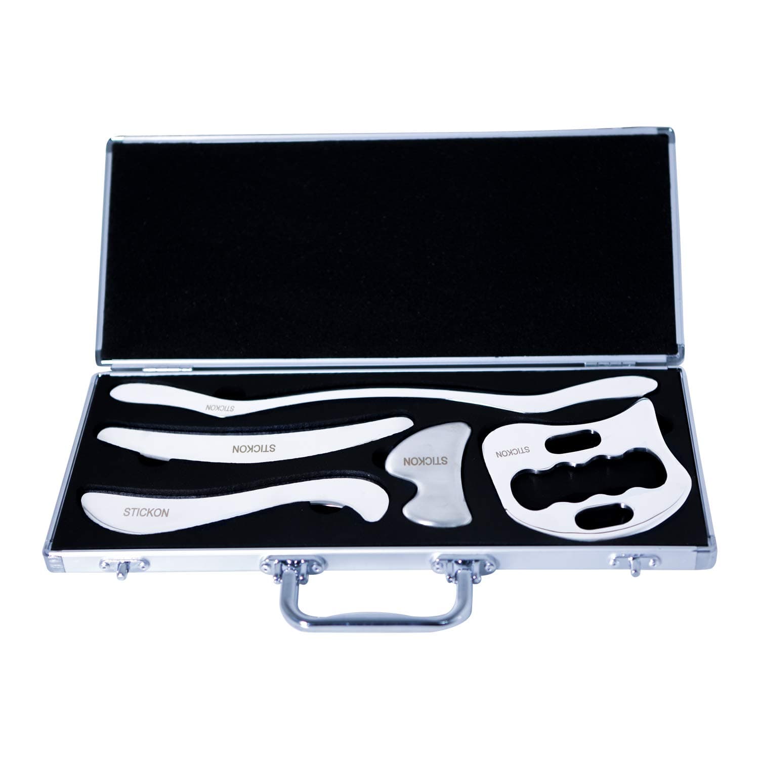 STICKON Stainless Steel Gua Sha Scraping Massage Tool Set IASTM Tools Great Soft Tissue Mobilization Tool (O Shape)