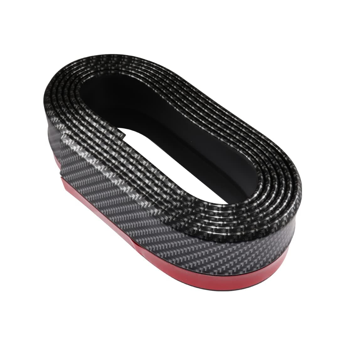 GrowAbout Front Bumper Lip Stick-On Car Body Kit Bumper Lip Side Skirt Rubber Edge Decorative Protector Trim (Black Carbon Fiber) For Toyota Land Cruiser Prado [2004-2011]