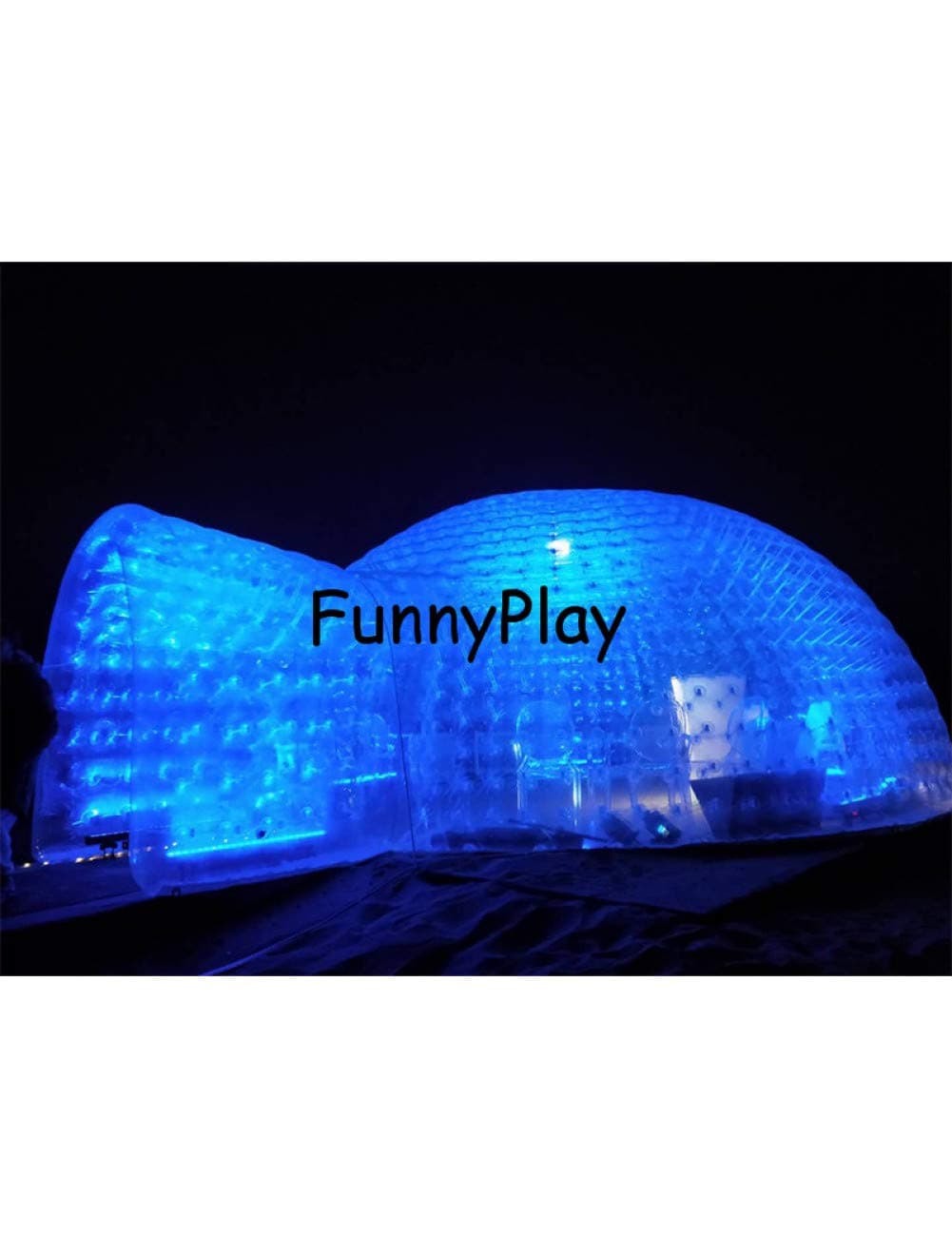 MDZH Tent Giant Party Bubble House,Double Layer Transparent Bubble Family Wedding Party Bubble Room For Camping,Inflatable Pvc Dome Tent