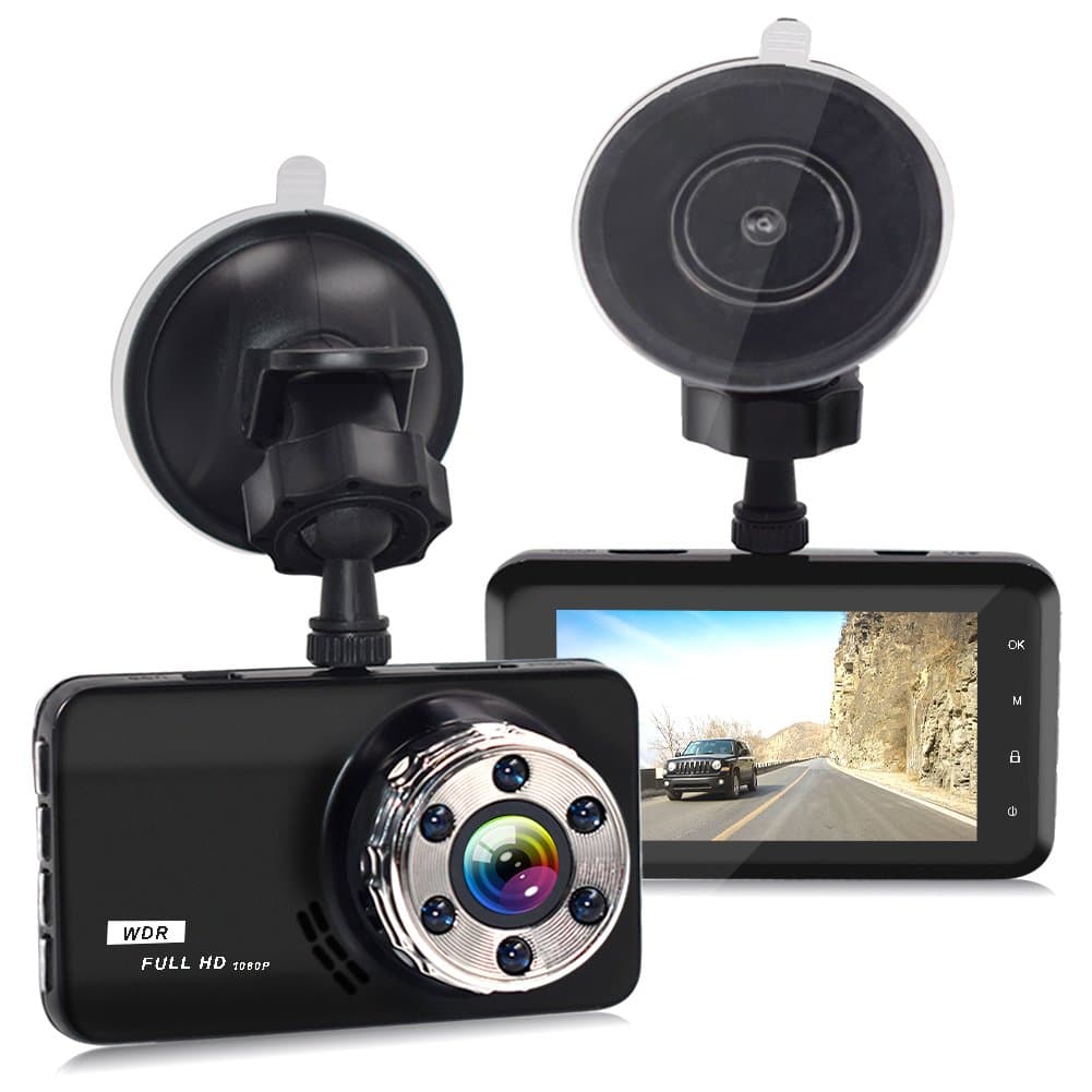 Dash Cam, Car Dash Camera Dashboard 3.0 Inch HD Screen FULL 1080P 170 Degree Super Wide Angle Cameras Recorder Support G-Sensor, Motion Detection, Parking Mode Night Vision