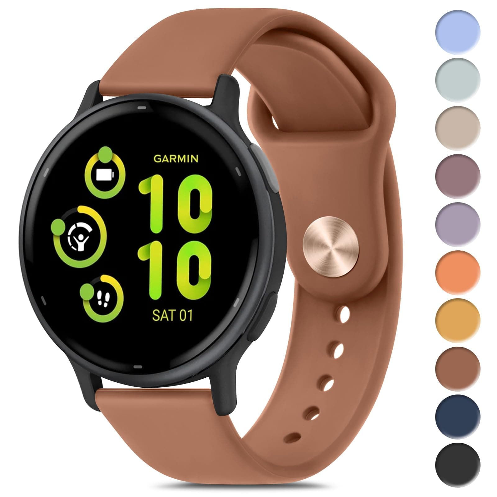 Meliya Bands Compatible with Garmin Vivoactive 5 / Vivoactive 3 Watch Band, Garmin Venu 2 Plus / Venu Sq / Venu Watch Bands Women Men, Soft Silicone Sport Replacement Strap for Garmin Vivoactive 5, Vivoactive 3 Music, Venu 2 Plus, Venu Sq, Venu, Vivomove Sport, Forerunner 645 / 245 Music Smart Watch