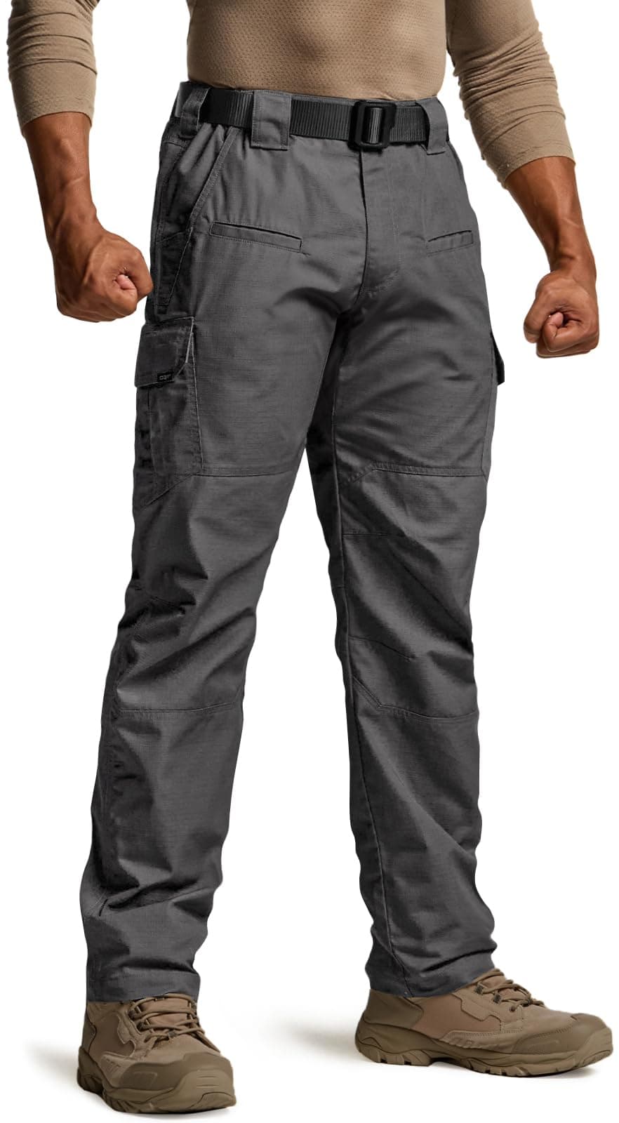 Men's Tactical Pants, Water Resistant Ripstop Cargo Pants, Lightweight EDC Work Hiking Pants, Outdoor Apparel
