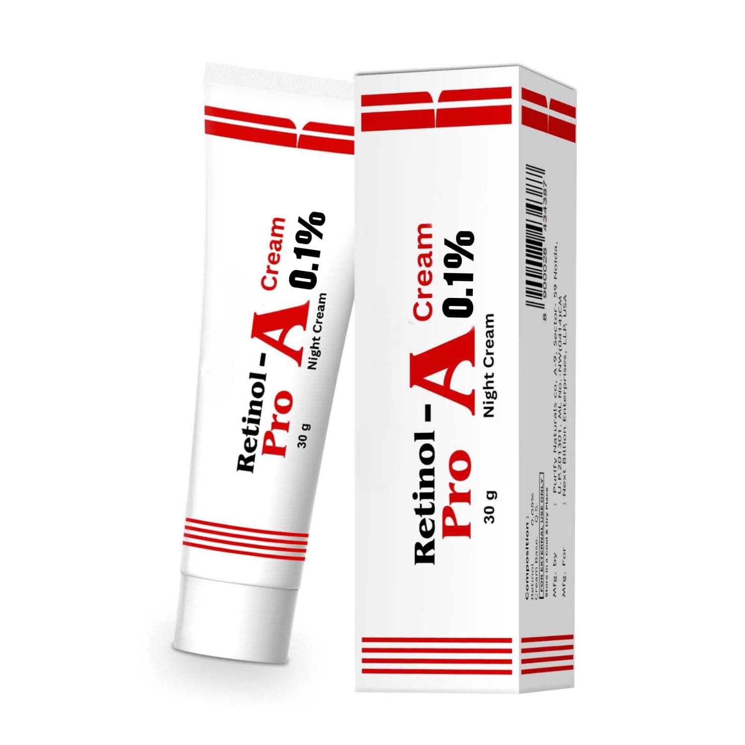 Generic Retinol Pro Night Cream 0.1 Vitamin A Fine Lines, Sun Spots, Anti-Aging (30 Gram / 1.05 Oz)