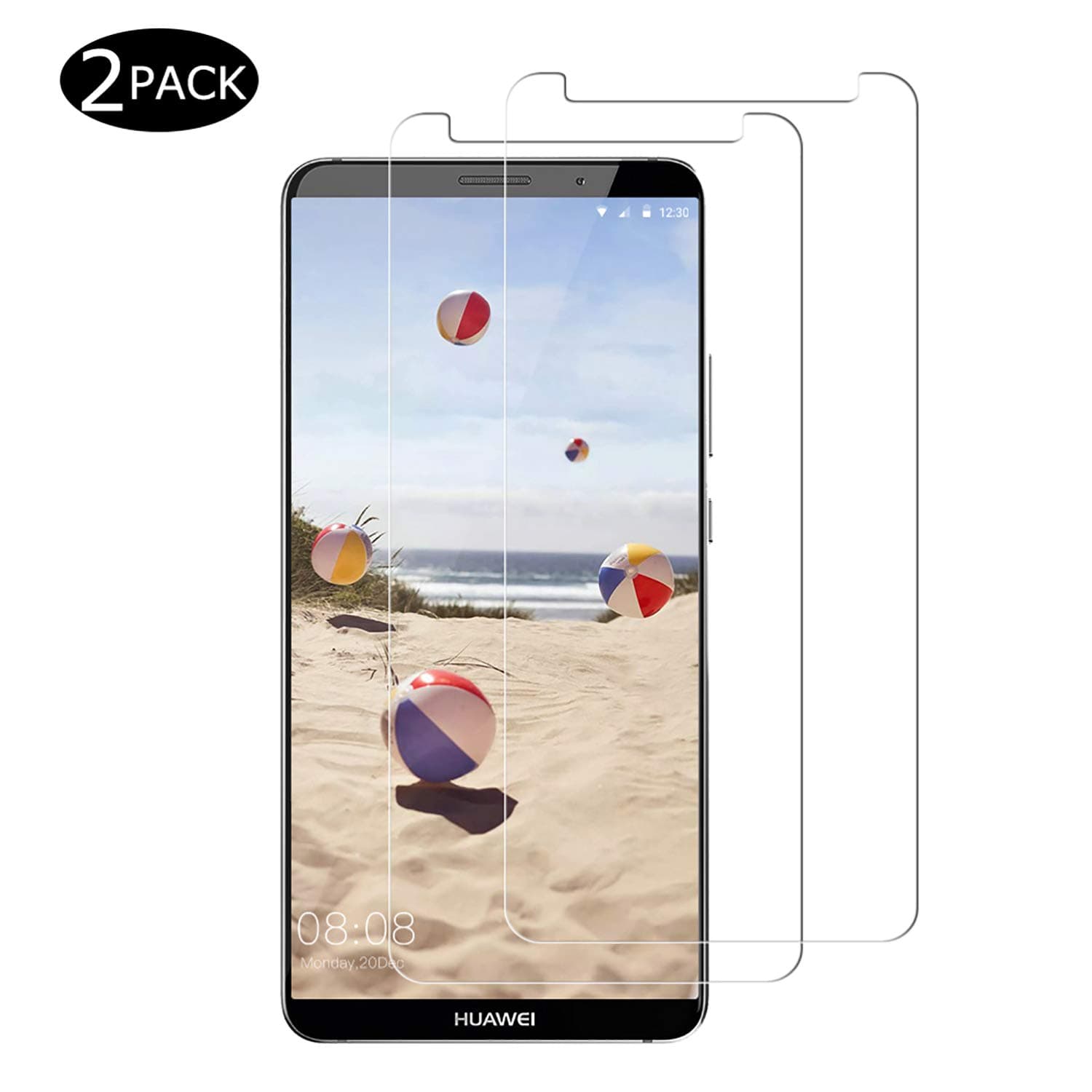 CNXUS [2 Pack Compatible for Huawei Mate 10 pro Screen Protector, HD 3D Touch Tempered Glass Film 9H Hardness, Anti-Scratch, Anti-Fingerprint, Crystal Clear Bubble Free for Huawei Mate 10 pro