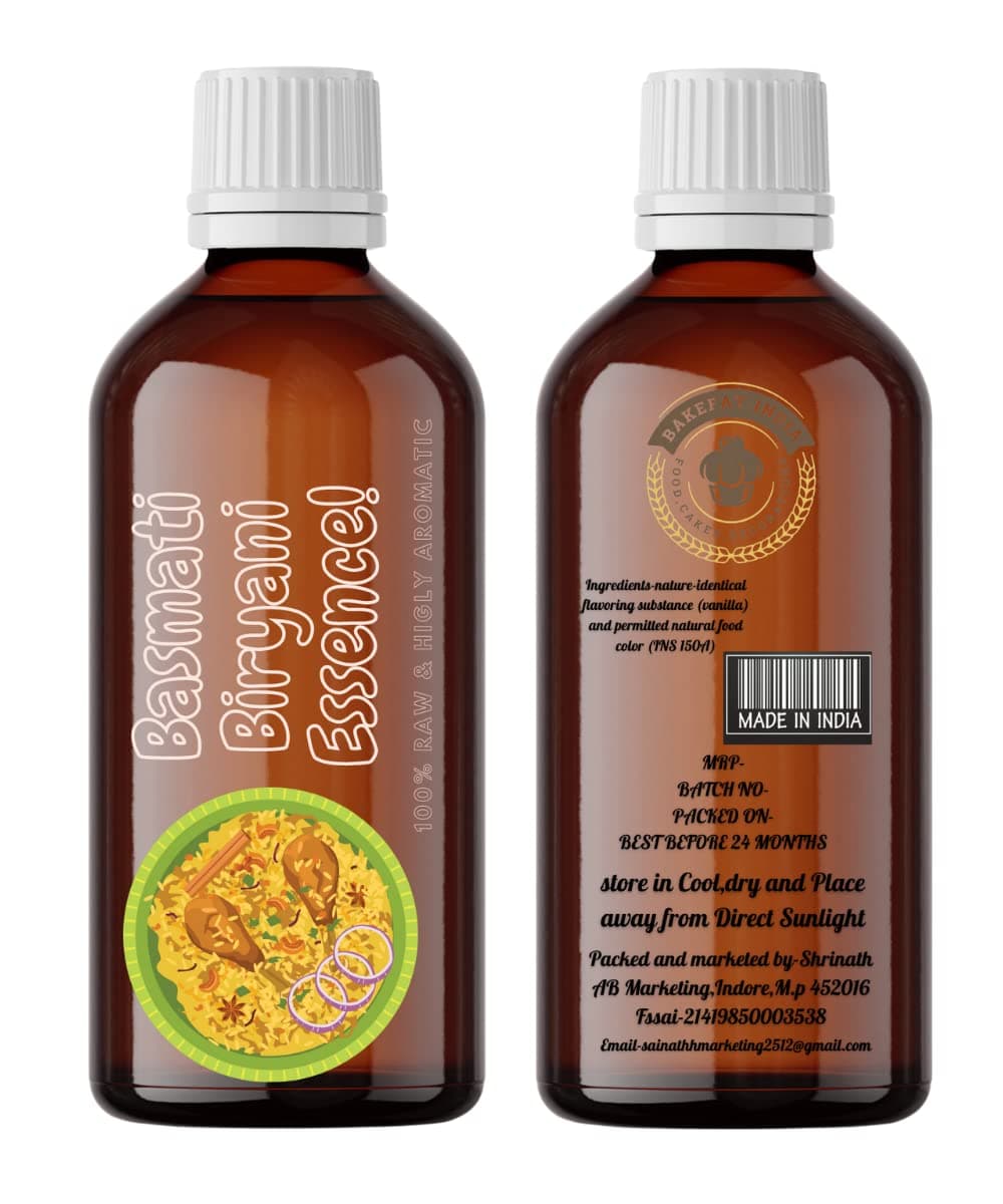 Fragaboo Food Flavours Basmati Biryani Baking Essence-100ml/3.3Oz