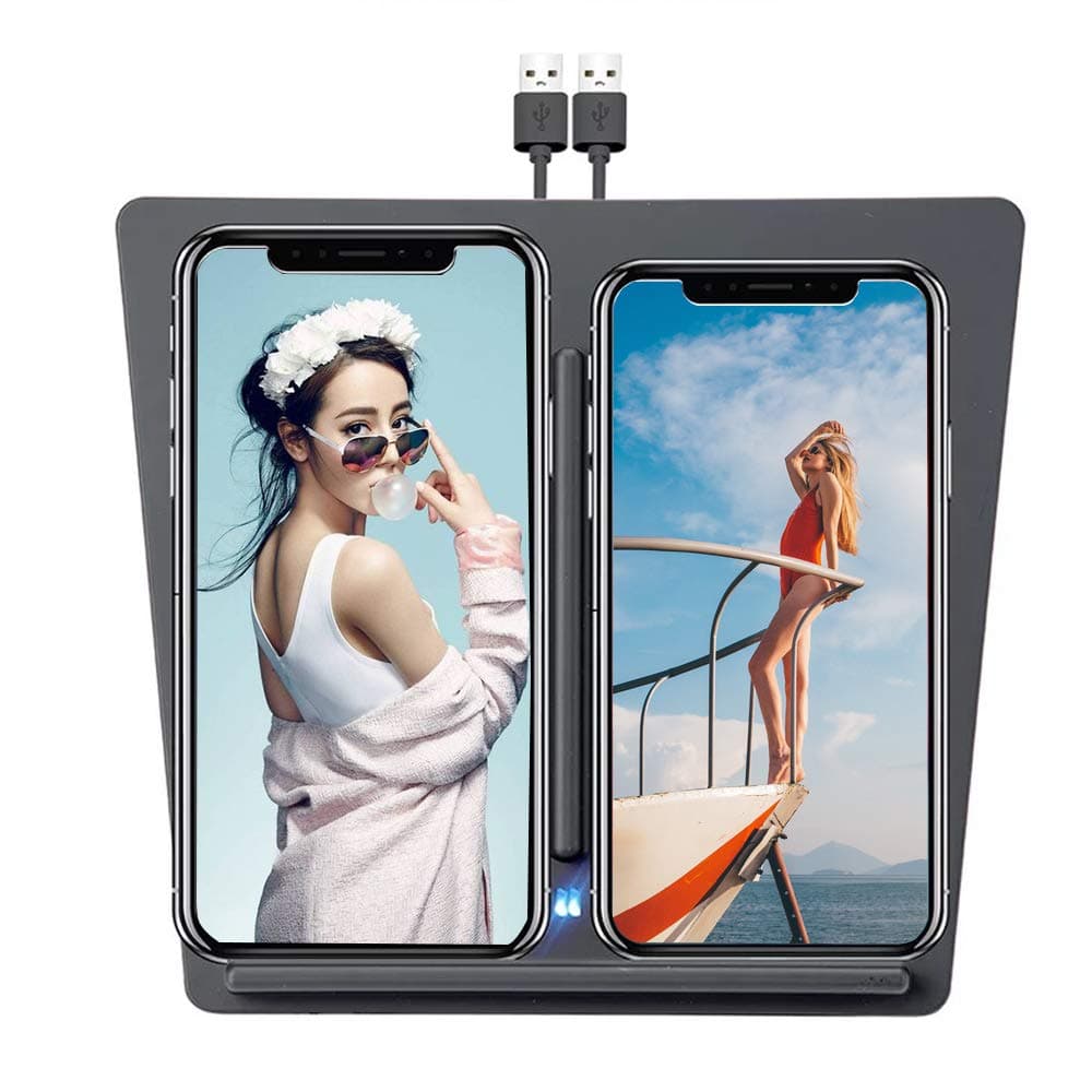 Tesla Model 3 Wireless Charger, Dual QI Wireless Phone Charging Dock Center Console for Tesla Model 3 Accessories