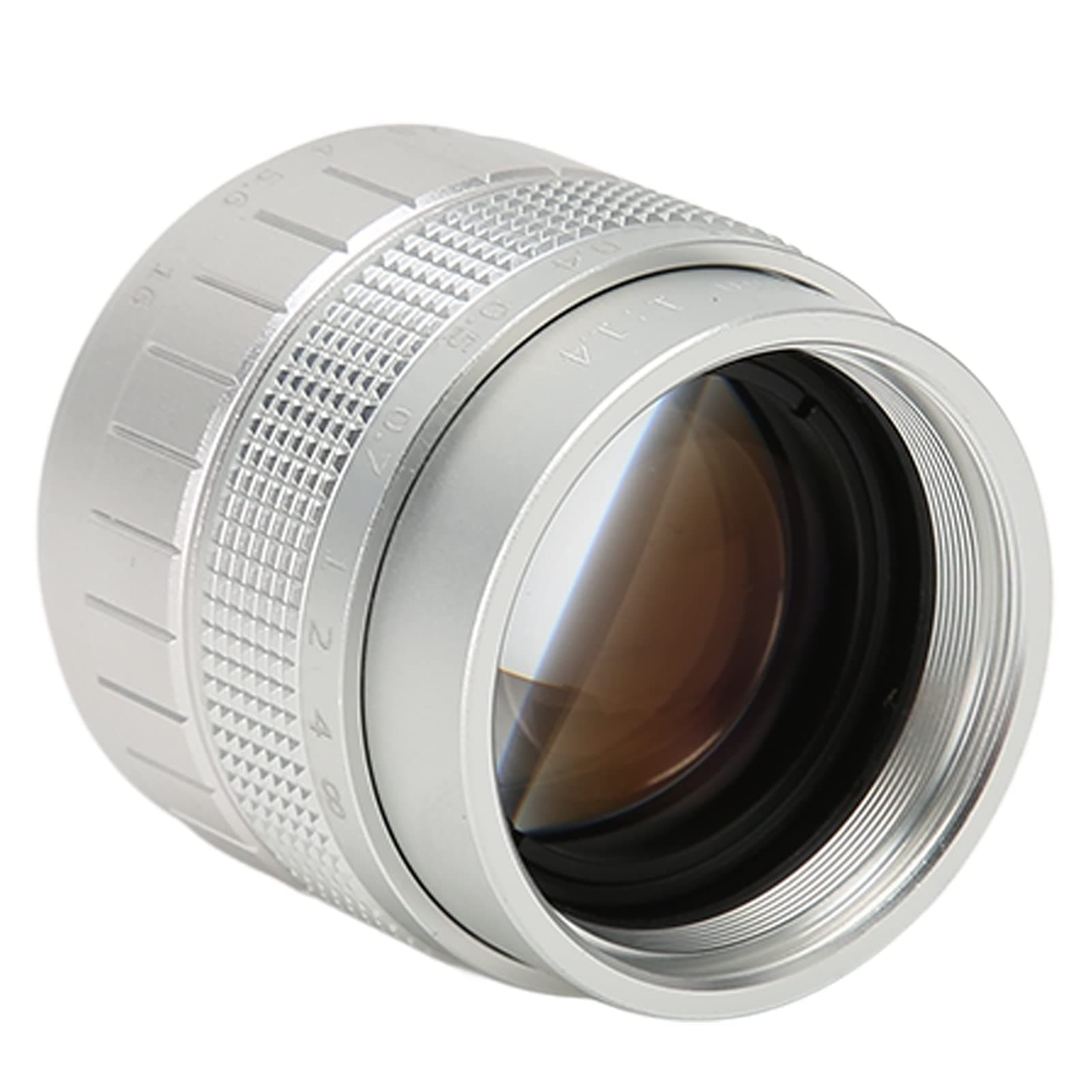 50mm F1.4 Manual Focus Lens HD 2/3 Inch FA Lens Camera for Industrial Video Microscope, Maximum Aperture F1.4, Advanced Optics, Manually Adjustable Aperture
