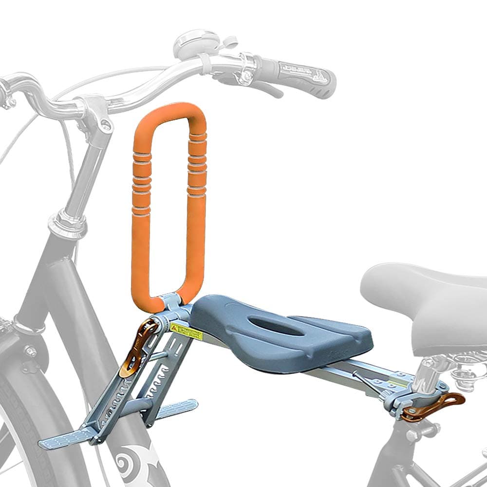 UrRider Child Bike Seat, Portable, Foldable & Ultralight Kids' Bicycle Carrier Baby Seat with Handrail for Cruiser Bikes, Foldable Bikes, City Shared Bikes