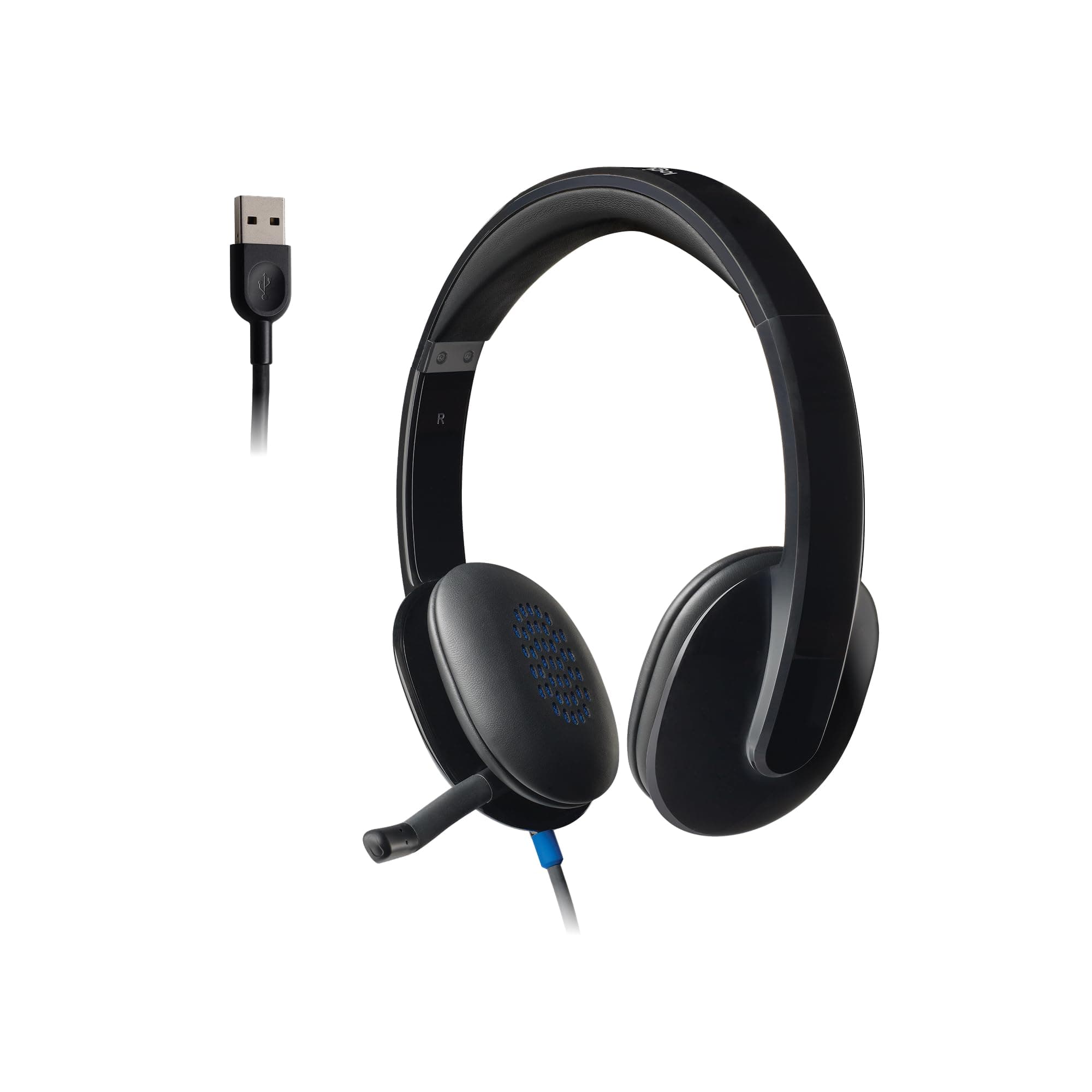H540 Stereo Wired On Ear Headphones With Mic With Noise-Cancelling Usb, On Ear Controls, Mute Indicator Light, Pc/Mac/Laptop - (Black)