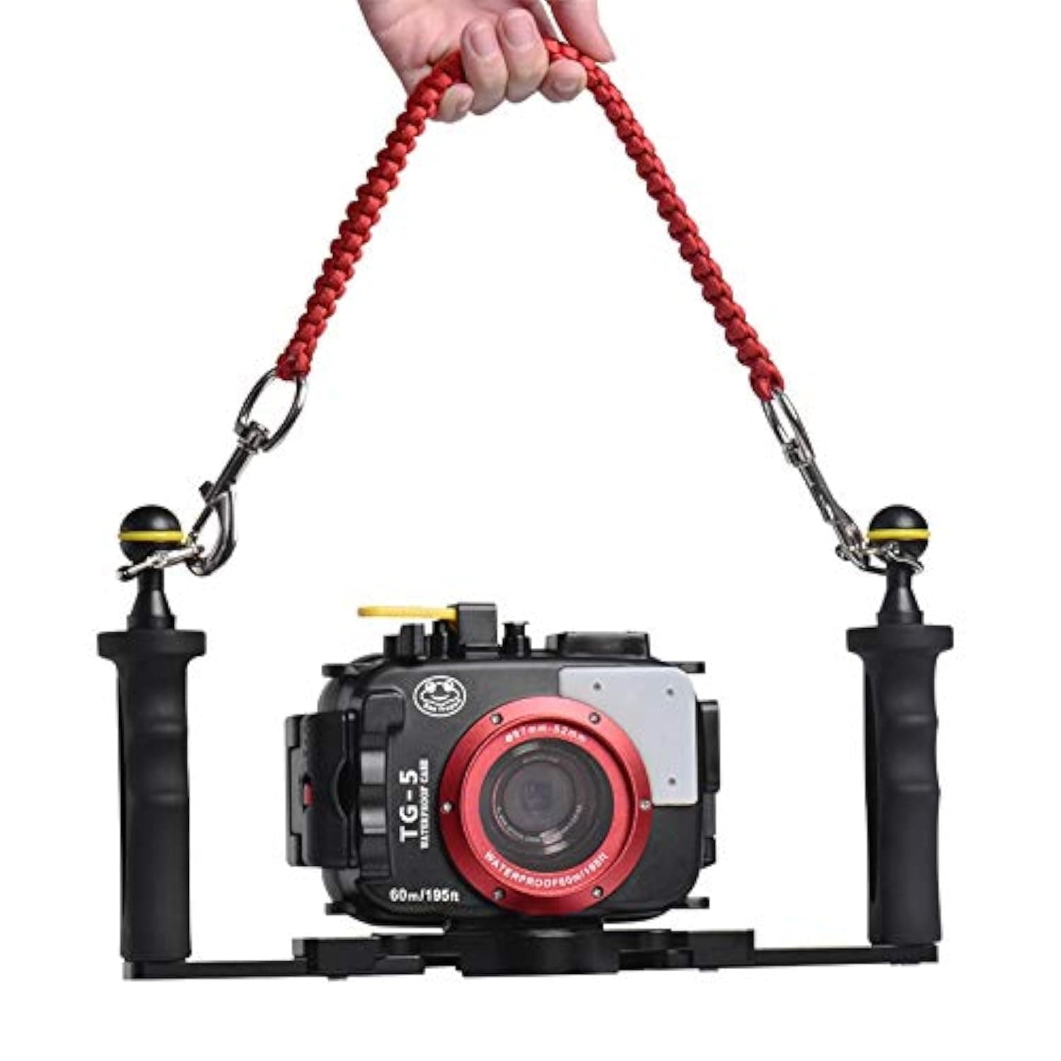 Sea frogsDiving Camera Waterproof case Handle Rope Bracket Handle Rope Diving Miss Rope(Black)